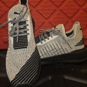 Puma Black and White Athletic Shoes